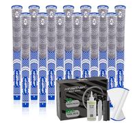 KINGRASP Premium Rubber Golf Grips 13 Pack, Anti-Slip，Super Stability,Cord Rubber, Golf Club Grips,Standard/Mid Size/Oversize, 13 Grips with All Kits