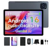 KINGRID 10 Inch Tablet, Android 15 Tablets, 24GB +256GB/2TB, 1280 * 800 Pixel, WiFi 6, BT 5.0, Gemini Ai, Smart Tab with Keyboard, Mouse, Case and Pen, Best Tab for Watching TV