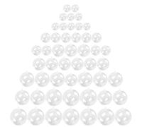 Kingrol 50 Pack Clear Plastic Fillable Ornaments Ball, 7/6/5/4/3cm Fillable Bauble Hanging Ball for Christmas, Wedding, Party, Home Decor, DIY Art and Craft Supplies