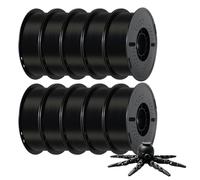 Kingroon 10KG PLA Filament Bundle 1.75mm for 3D Printer, Black 3D Filament Dimensional Accuracy ±0.02mm,3D Printer Filament PLA with Spool Wound Neatly, 10 Roll Black