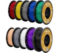 Kingroon PETG Filament Bundle 1.75mm for 3D Printer, 3D Printing Materials 10KG, Filament Accuracy +/- 0.03 mm,3D Printer Filament PETG with Black White Grey Red Blue Yellow Green Purple Skin Silver