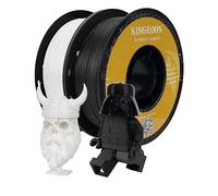 Kingroon PLA Filament 1.75 mm is for the 3D Printer Filament 3D Printing Materials 3D Filament Dimensional Accuracy +/- 0.03 mm 3D Printer Filament PLA with Spool Wound Neatly Black+White Pla Filament