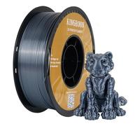 Kingroon PLA Filament, Triple Color Silk PLA Filament 10 Rolls, Dimensional Accuracy +/- 0.03 mm, 10kg Spool(22lbs), 1.75 mm, Silver Grey