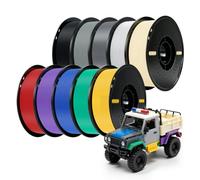 Kingroon PLA Plus（PL 3D Printer Filament, 10 Rolls, Dimensional Accuracy +/- 0.03 mm, 10kg Spool(22lbs), 1.75 mm，Black White Grey Red Blue Green Purple Skin Silver Yellow
