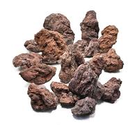 KINGRUI Natural Volcanic Lava Rock Stones for Fire Pit 4"-9" Natural Rocks for Fire Bowls, Gas Log Sets, Fireplaces, Decorative Landscaping & Outdoor Garden Projects-15lb 6~7pcs