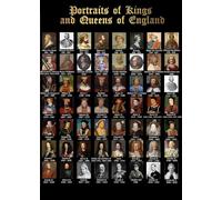 Kings and Queens of England Royal Portraits Gallery Educational Poster Wall Art Print A4 / A3 (A1 594 x 841mm)