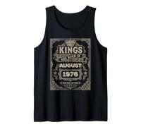 Kings are Born in August 1976 50th Birthday Men Boys Tank Top