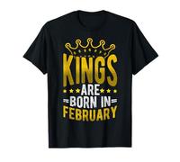 Kings are Born in February Birthday T-Shirt