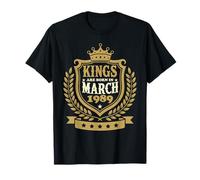 Kings are Born in March 1989 37th Birthday Men Boys T-Shirt