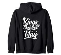 Kings Are Born In May Zip Hoodie