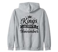 Kings Are Born In November Zip Hoodie