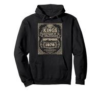 Kings Are Born In September 1978 48th Birthday Men Boys Pullover Hoodie