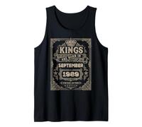 Kings are Born in September 1989 37th Birthday Men Boys Tank Top