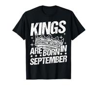 Kings are Born in September Birthday T-Shirt