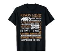 Kings Are Born In Virgo Birthday August September Gift Men T-Shirt