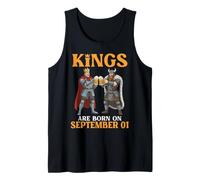 Kings are Born On September 01 Happy Birthday Beer Drinkers Tank Top