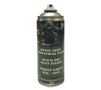 Kings Army Forest Green Ral 6025 Military Matt Spray Paint 400ml Military Vehicle Paint, Airsoft, Paintball, Model Maker Paint