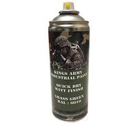 Kings Army Grass Green Ral 6010 Industrial Military Matt Spray Paint 400ml Military Vehicle Paint, Airsoft, Paintball, Model Maker Paint, Fishing