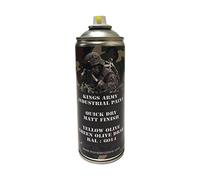 Kings Army Paint 400ml Yellow Matt Spray Paint, Military Vehicles, Airsoft, Paintball, Model Making, Fishing