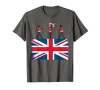 Kings British Guards King III London Mens British Flag T-Shirt