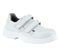 King's by Honeywell Safety S1P Sandals with Velcro Strip, Unisex, White, Lightweight, Suitable for Food & Healthcare, Size 11 UK, 6551714-110/46 (1 Pair)