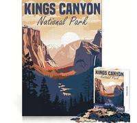 Kings Canyon National Park Poster Jigsaw Puzzle 1000 Piece Recall Enhancer Thick Material Pattern Assemble Birthday Gift (50x75cm)