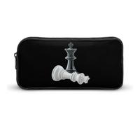 Kings - Chess Cute Pencil Case Large Capacity Makeup Pouch Portable Pencil Bag with Zippered