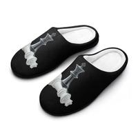 Kings - Chess Men's Memory Foam Slippers | Cotton Slip On Comfort House Shoes for Indoor Outdoor