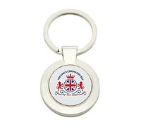 Kings Coronation 2023, Official Emblem, His Majesty, King Charles III Commemorative, Souvenir Gift, The King Royal Memorabilia Gifts inspired Metal Key Ring. (Round)