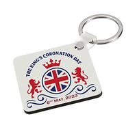 Kings Coronation 2023, Official Emblem, His Majesty, King Charles III Commemorative, Souvenir Gift, The King Royal Memorabilia Gifts Key Ring Keychain A5, MDF Key ring. (MDF Keyring)