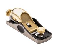 Kings County Tools Low Angle Cast Iron Block Plane | 1/8" Blade with Brass Knobs and Cap | Make Thin Wood Shavings | Made in India