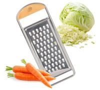Kings County Tools Stainless Steel Coarse Flat Kitchen Grater | Cherrywood Handle | 12" Long x 4.75” Wide | Made in Italy
