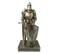 King's Guard Desktop Accessories Statue Knight Ornament with Shield Bronze