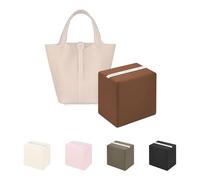 KINGS IN BAG Purse Shaper Pillow Insert for Hermes Bags, Luxury Bag Shaper with Lightweight Silk, Fits Picotin 18/22 bags, Soft Memory Foam Inner (Gold)