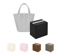 KINGS IN BAG Purse Shaper Pillow Insert for Hermes Bags, Luxury Bag Shaper with Lightweight Silk, Fits Picotin 18/22 bags, Soft Memory Foam Inner (Black)