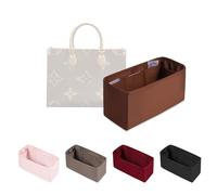 KINGS IN BAG Satin Purse Organizer for LV OnTheGo MM, Gold