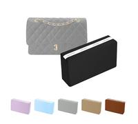 KINGS IN BAG Small Classic Handbag Pillow Insert, Purse Pillow Inserts Fit for Chanel Classic Flap Bag, Lightweight Satin Pillow with Memory Foam Inner (Black, CF Small)