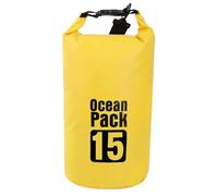 KINGS KRAFT Dry Bag Waterproof for Women Men,15L Rolled Lightweight Dry Storage Bag Backpack with Phone Case for Travel,Swimming,Boating, Kayaking,Camping & Beach,Yellow