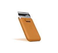 Kings Loot Mag safe Wallet - RFID Protected Mag safe Accessories - Premium Leather That Fits 1-3 Cards -Quick & Easy Pull Strap, Cognac, Premium