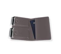 Kings Loot Passport Holder Wallet - RFID Blocking Leather Travel Wallet with Built-in Airtag Holder - Holds 1-6 Cards & Passport - Easy Pull Tab - Slim & Stylish Wallets, Slate, 2-8 CARDS, Premium