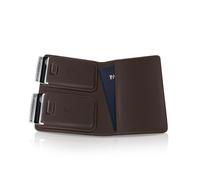 Kings Loot Passport Holder Wallet - RFID Protected & Premium Full Grain Leather - Built-In Trackable Holder & Easy Pull Tab, Truffle, Premium