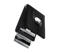 Kings Loot Trackable Smart Airtag Wallet Men Slim | Premium Leather RFID Blocking Wallet with Airtag Holder for Men w/Money Clip & Pull Tab, Black, S, Premium