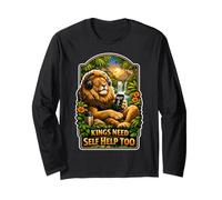 Kings Need Self Help Too Lion Long Sleeve T-Shirt