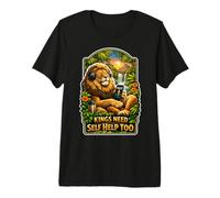 Kings Need Self Help Too Lion Premium T-Shirt