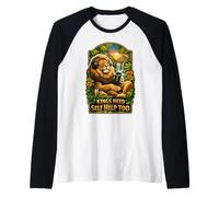 Kings Need Self Help Too Lion Raglan Baseball Tee