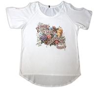 Kings of Leon Ladies Slim Fit T-Shirt: Flowers (Cut-outs) OFFICIAL NEW