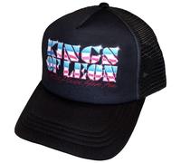 Kings Of Leon Men's Can We Please Have Fun Mesh Back Trucker Cap in Black Kings Of Leon Black One Size