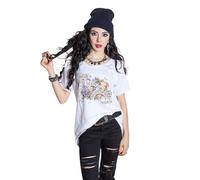 Rock Off Trade Women's T-Shirt Kings of Leon Flowers Cut-Out White Small
