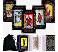 King's palace Rider Waite Tarot Cards for Beginners - 78 Cards with Meanings，Guidebook & Linen Carry Bag Included | Gift Set, Easy to Read | Shuffle-Friendly