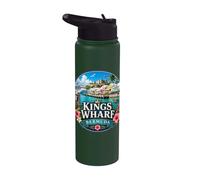 Kings Wharf Bermuda Cruise Destination Island Stainless Steel Insulated Water Bottle
